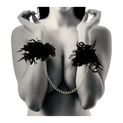 Menottes Boa Noires - Coquette