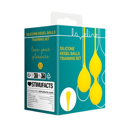 Boules de Kegel en silicone - Loveline - Jaune