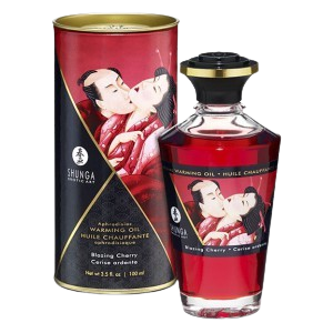 Huile de massage chauffante comestible - Shunga - Parfum au choix