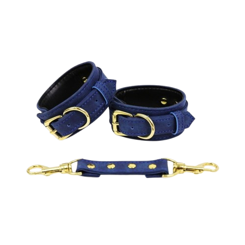 Menottes Simili Pin Lock Bleu